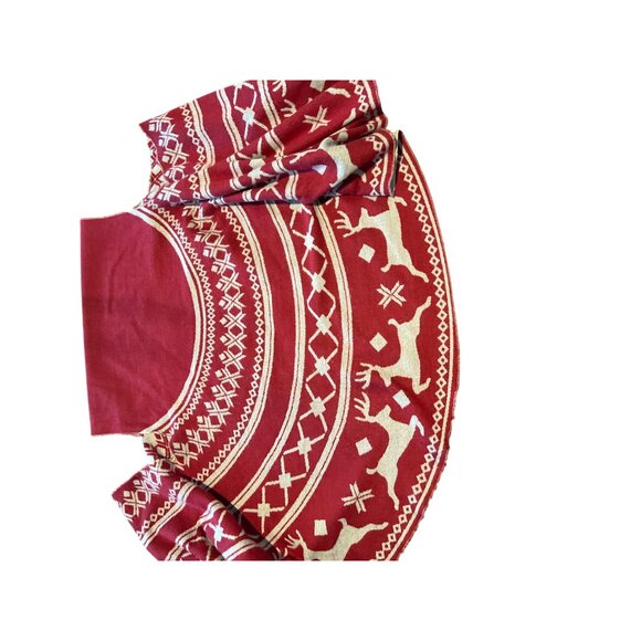 Charlie Paige circle cape with Reindeer Christmas Fair Aisle Poncho - Picture 4 of 6